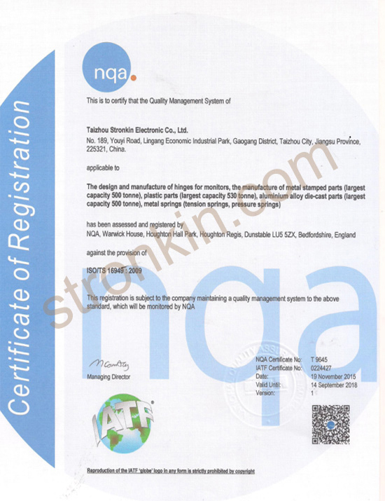 TS16949 Certificate English version